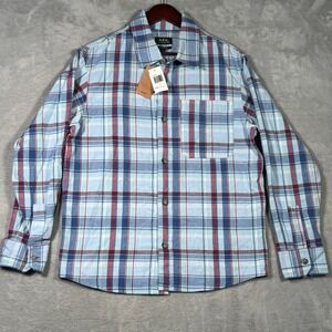 APC‎ Shirt Mens Small Blue Plaid Surchemise Basile Long Sleeve Button Up